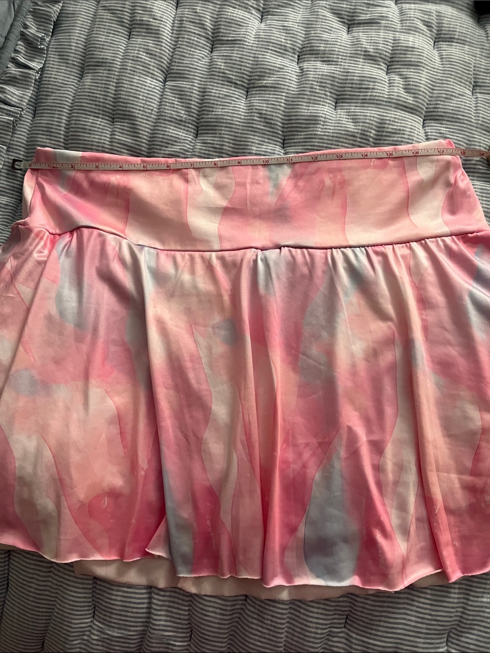 Pink shades with light Blue Skort Shorts  Attached L